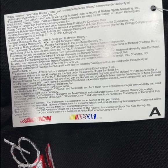 Dale Earnhardt Polo Shirt Black #3 RCR Competitors View Men's XL NASCAR NWT - Picture 5 of 5